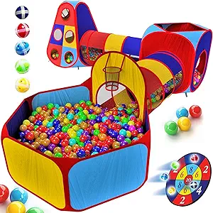 Foam Ball Pit + Outdoor Tunnel Set