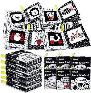 Soft Baby Cloth Crinkle Books (Black & White)